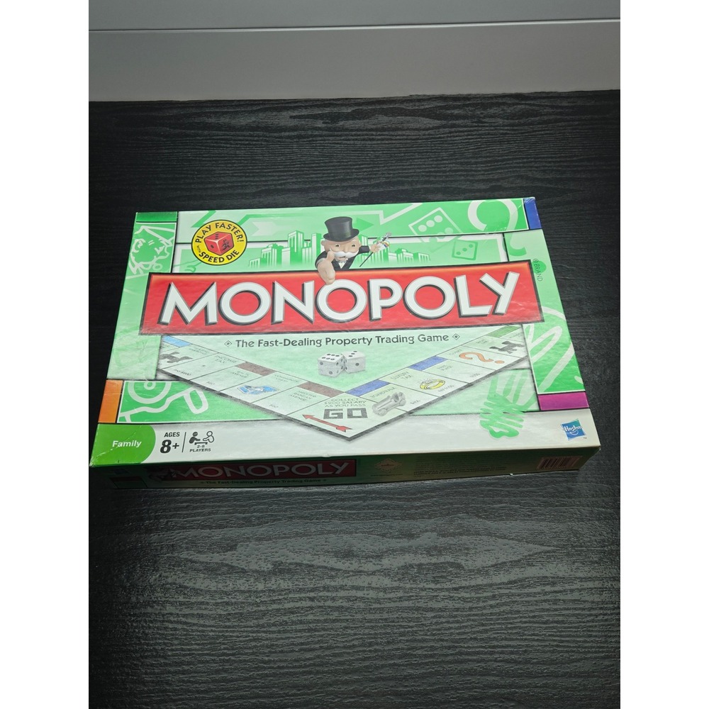 Monopoly Board Game Complete w Cards Money Tokens Houses Hotels Speed Die